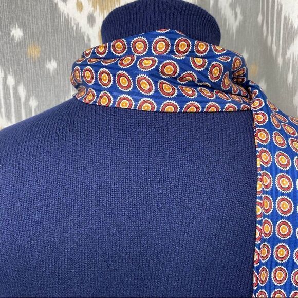 Vintage Polo Ralph Lauren Navy Cashmere Bullion Crest L/S Turtleneck Sweater - Picture 15 of 16